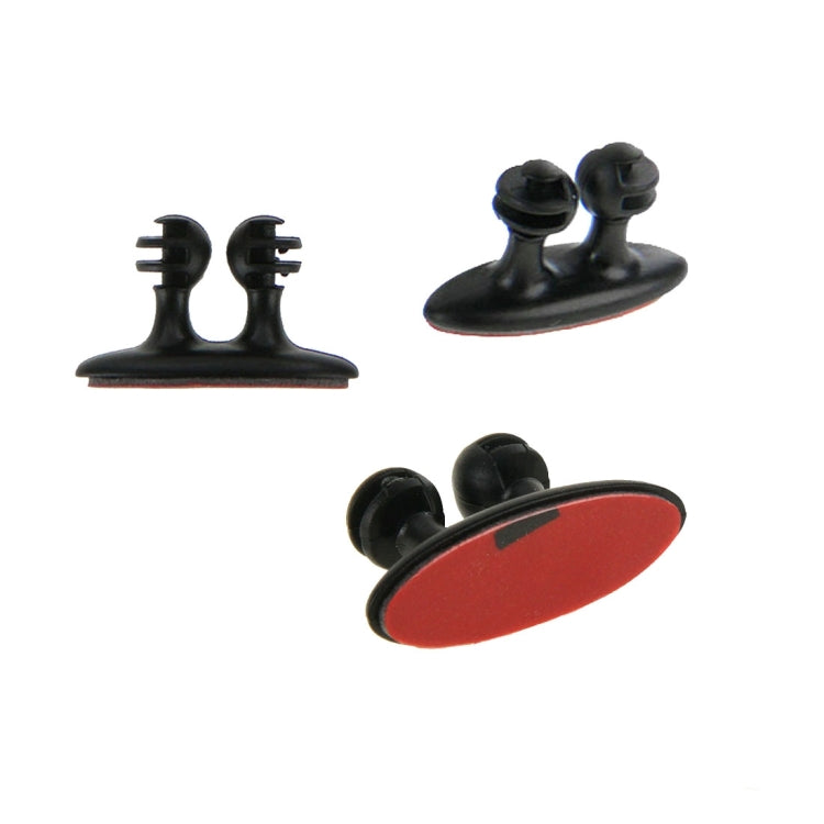 Clip adesiva per cavi auto 8 pezzi DM-003 nero/beige