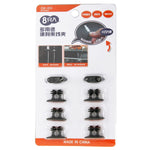 Clip adesiva per cavi auto 8 pezzi DM-003 nero/beige