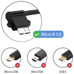Cavo dati USB 3.0 Micro USB 3.0 a 90° per Galaxy Note III - immagine 3