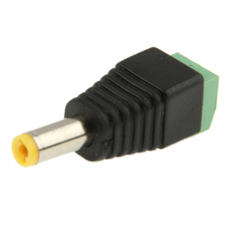 Connettori alimentazione DC maschio verdi 5,5 x 2,1 mm set 10