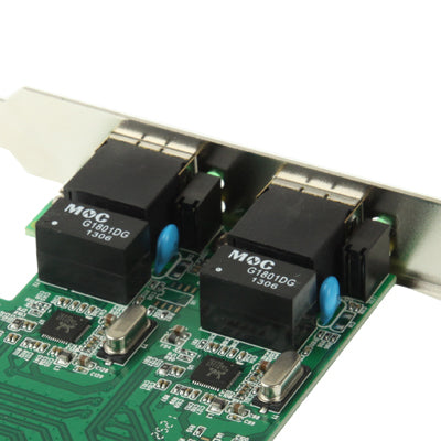 Scheda controller Dual Gigabit Ethernet PCI-Express 2 porte RJ45