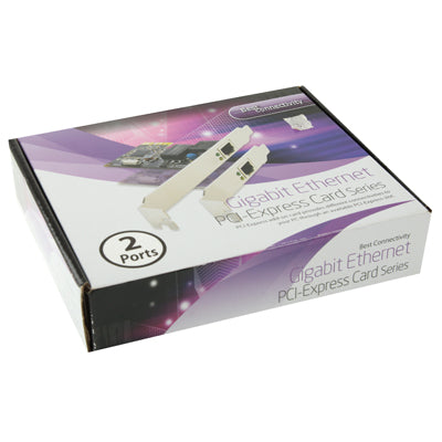 Scheda controller Dual Gigabit Ethernet PCI-Express 2 porte RJ45