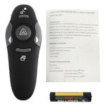Presentatore multimediale con puntatore laser e ricevitore USB