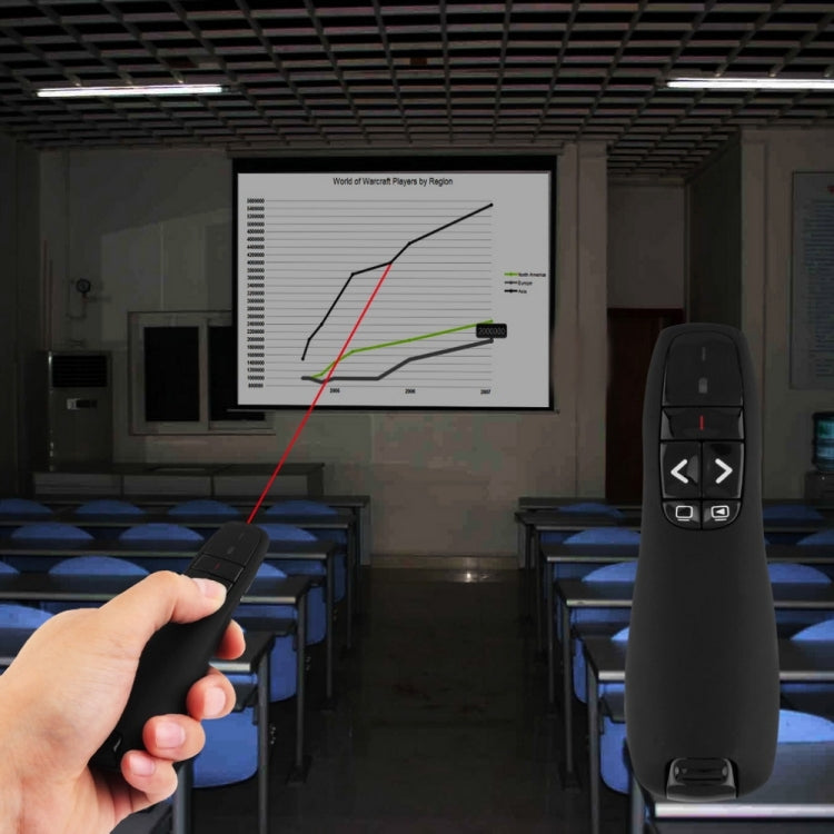 Presentatore multimediale con puntatore laser e ricevitore USB
