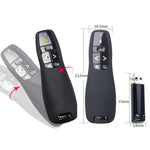 Presentatore multimediale con puntatore laser e ricevitore USB