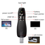 Presentatore multimediale con puntatore laser e ricevitore USB
