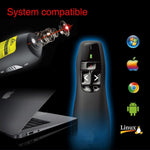 Presentatore multimediale con puntatore laser e ricevitore USB