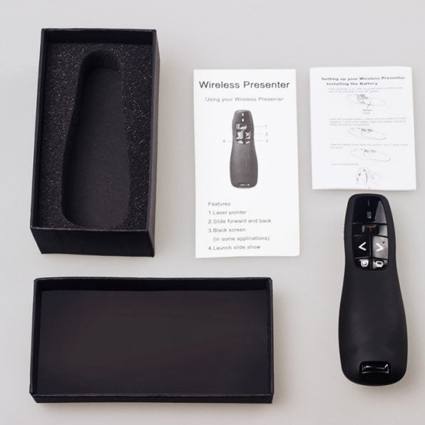 Presentatore multimediale con puntatore laser e ricevitore USB