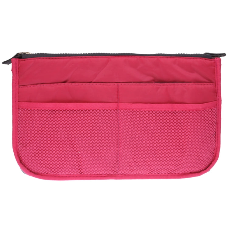 Borsa cosmetica portatile in nylon con doppia cerniera