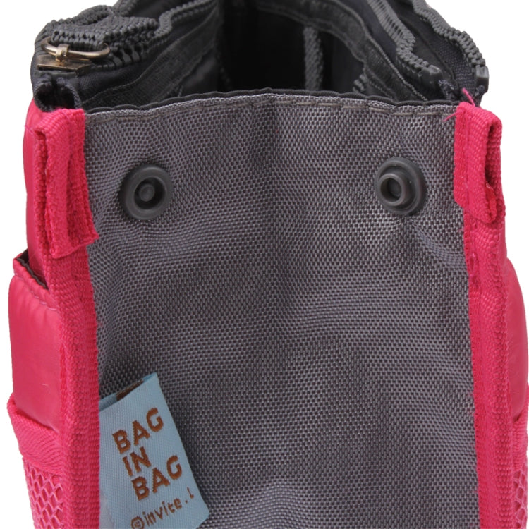 Borsa cosmetica portatile in nylon con doppia cerniera