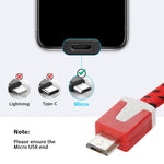 Cavo dati Micro USB a USB in tessuto 2 m