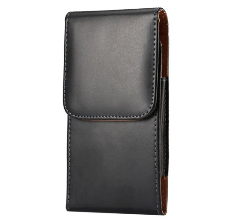 Custodia in pelle con chiusura verticale per smartphone