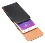 Custodia in pelle con chiusura verticale per smartphone