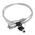 Cavo antifurto per notebook con lucchetto e chiavi 1,2 m