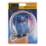 Cavo antifurto per notebook con lucchetto e chiavi 1,2 m