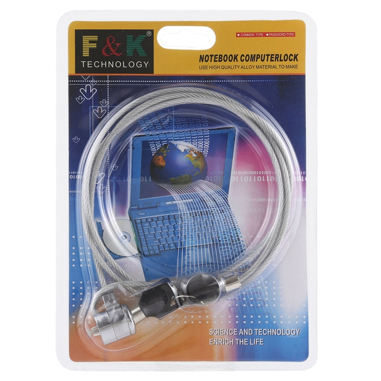 Cavo antifurto per notebook con lucchetto e chiavi 1,2 m