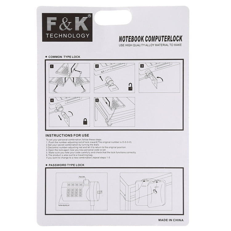 Cavo antifurto per notebook con lucchetto e chiavi 1,2 m