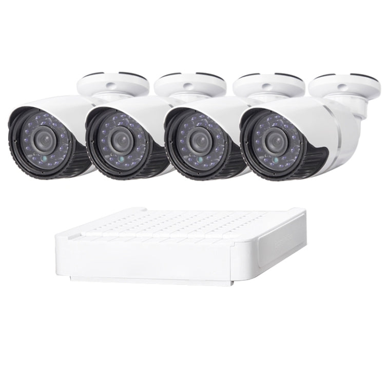 Kit NVR 4 canali con telecamere IP 720P 1MP IR 20m