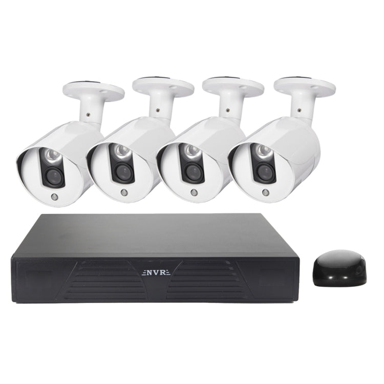 Kit NVR 4 canali con telecamere IP 720P e visione notturna