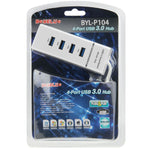 Hub USB 3.0 a 4 porte con LED velocità 5 Gbps