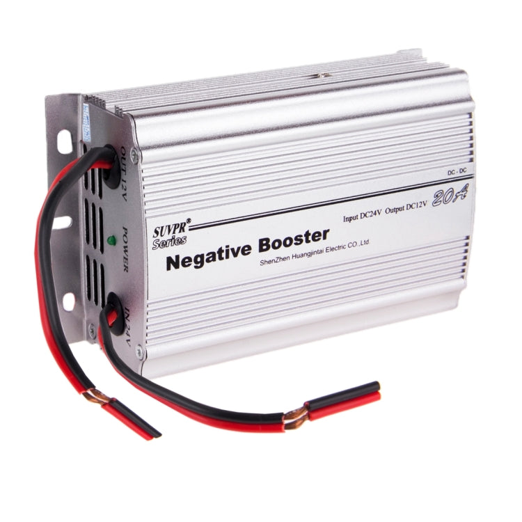 SUVPR RF-20A Adattatore inverter di potenza booster negativo per auto CC da 24 V a 12 V, 20A DC 24V to 12V