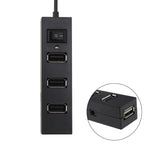 Adattatore USB HUB 2.0 4 porte con interruttore