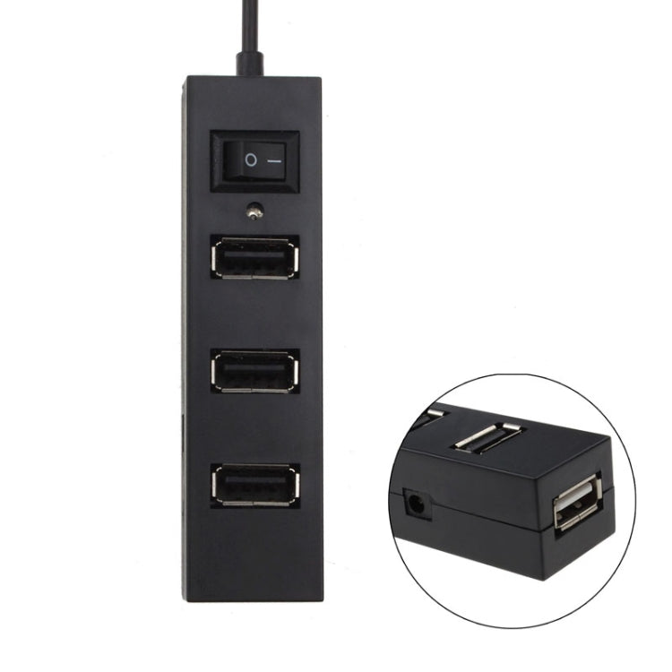 Adattatore USB HUB 2.0 4 porte con interruttore