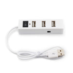 Adattatore USB HUB 2.0 4 porte con interruttore