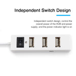 Adattatore USB HUB 2.0 4 porte con interruttore