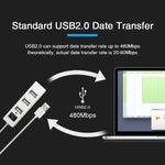 Adattatore USB HUB 2.0 4 porte con interruttore