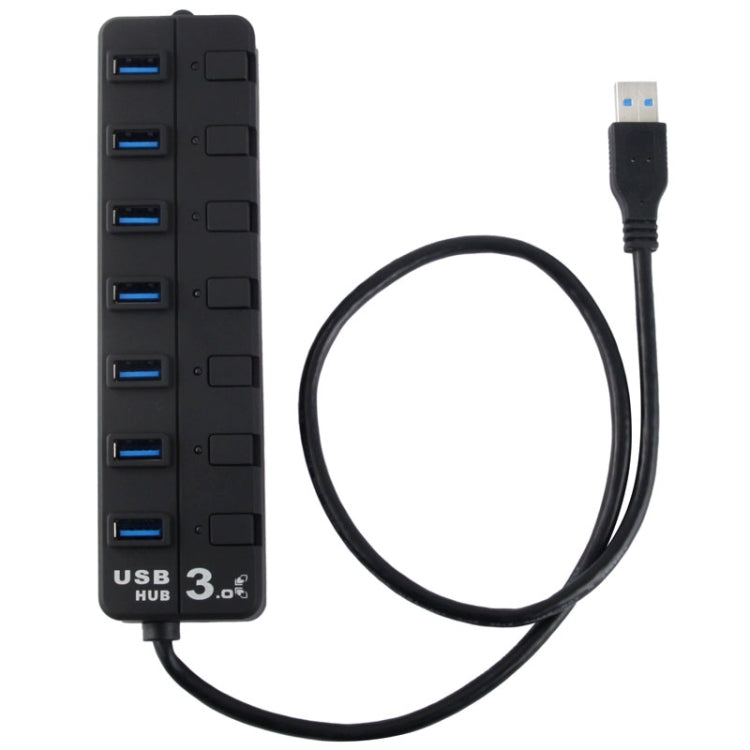 Hub USB 3.0 a 7 porte con switch individuali e LED - immagine 3