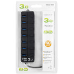 Hub USB 3.0 a 7 porte con switch individuali e LED - immagine 5
