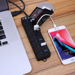 Hub USB 3.0 a 7 porte con switch individuali e LED - immagine 7