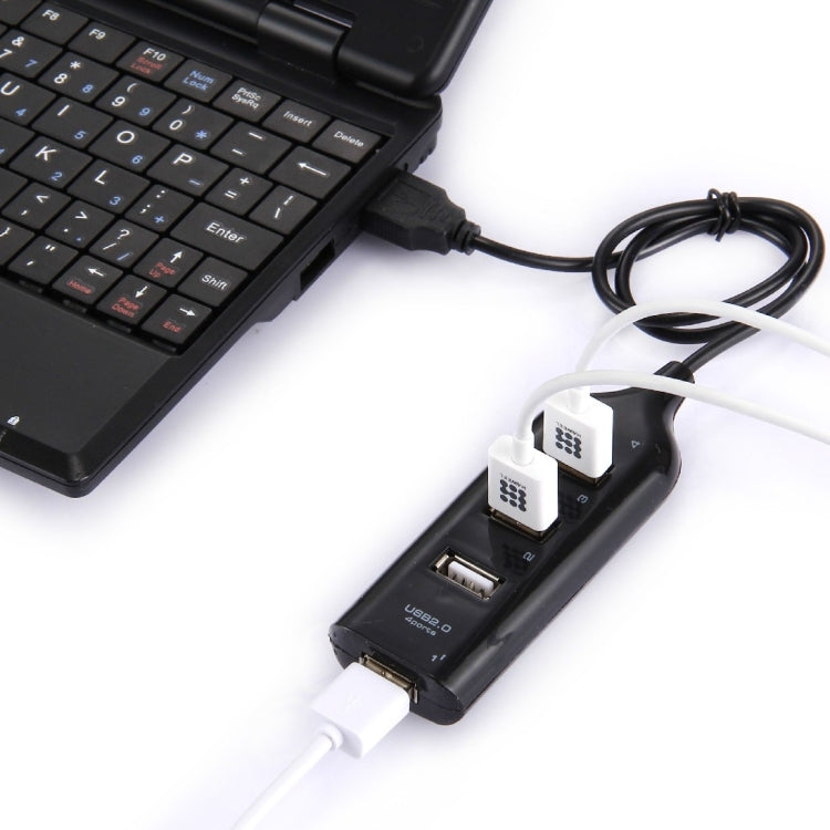 Hub USB 2.0 a 4 porte con cavo 30 cm