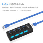Hub USB 3.0 a 4 porte con cavo 60 cm e velocità 5 Gbps