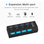 Hub USB 3.0 a 4 porte con cavo 60 cm e velocità 5 Gbps