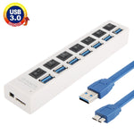 Hub USB 3.0 a 7 porte velocità 5 Gbps plug and play