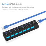 Hub USB 3.0 a 7 porte velocità 5 Gbps plug and play