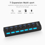 Hub USB 3.0 a 7 porte velocità 5 Gbps plug and play