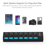 Hub USB 3.0 a 7 porte velocità 5 Gbps plug and play