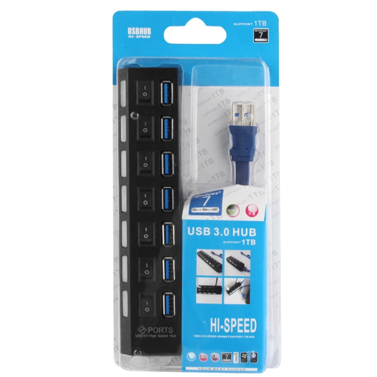 Hub USB 3.0 a 7 porte velocità 5 Gbps plug and play