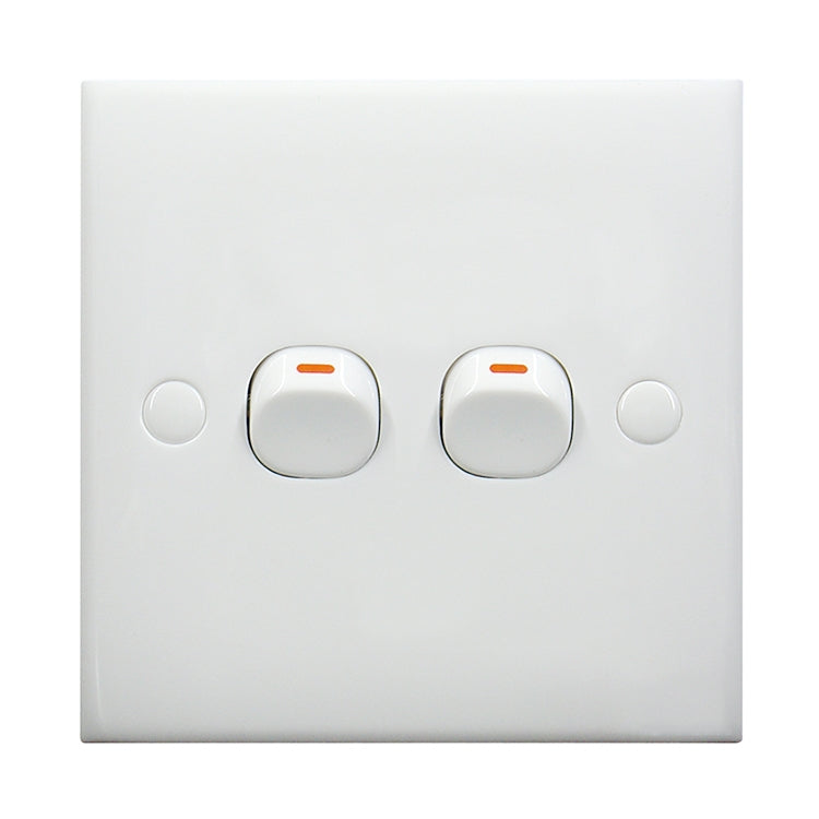 Interruttore elettrico a parete a 2 pulsanti, 10A 250V
