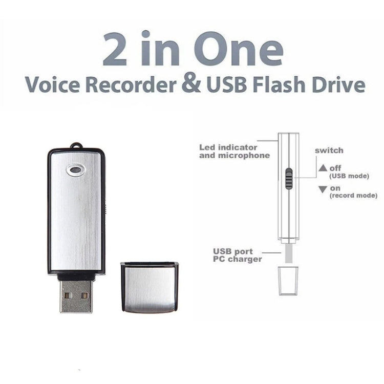 Registratore vocale USB 8 GB con registrazione WAV - immagine 4