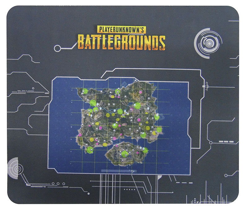 Tappetino mouse 29x25cm PlayerUnknown's Battlegrounds mappa
