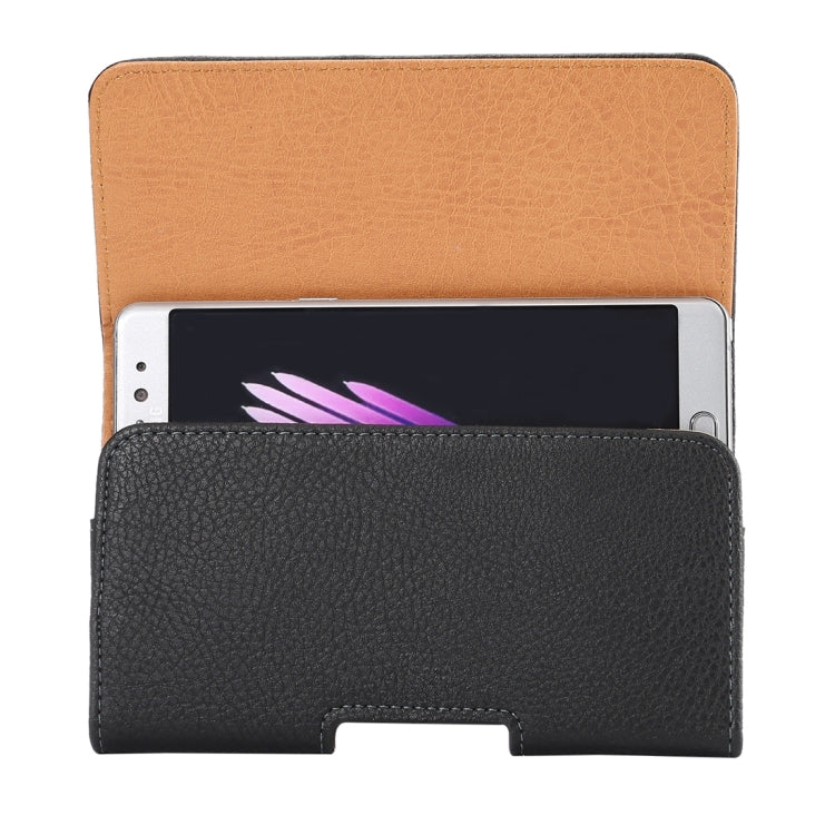 Custodia pelle marsupio 5,7" nera per smartphone