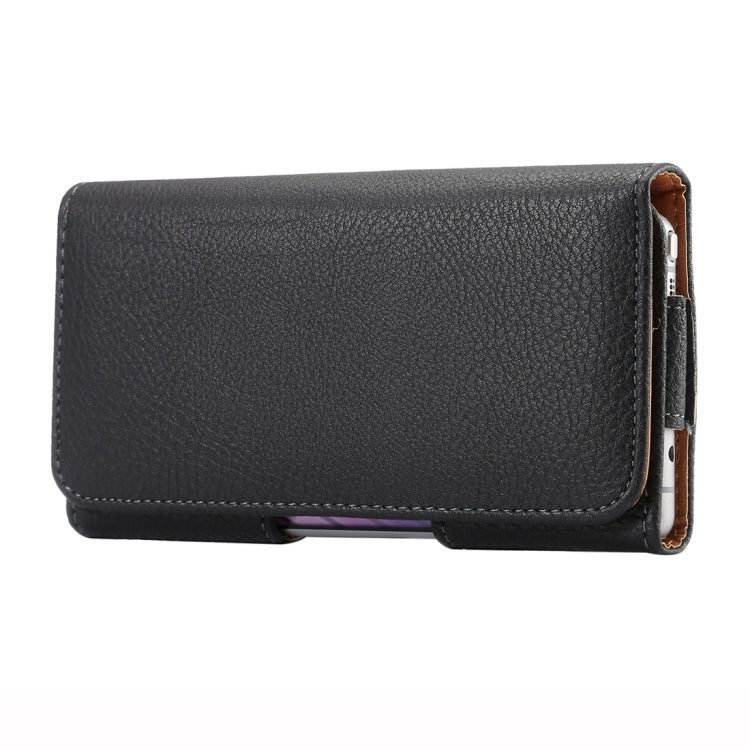 Custodia pelle marsupio 5,7" nera per smartphone