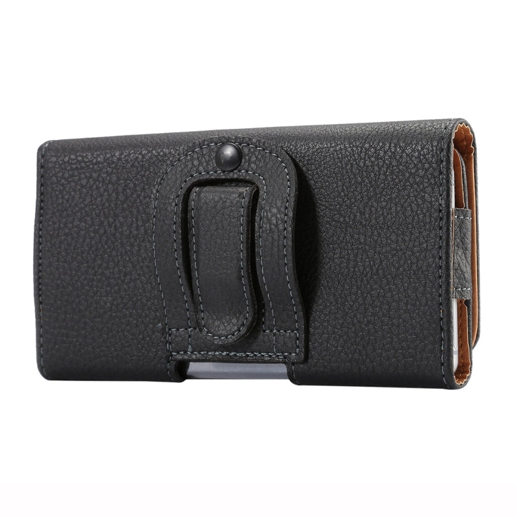 Custodia pelle marsupio 5,7" nera per smartphone