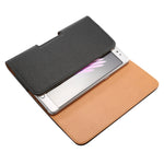 Custodia pelle marsupio 5,7" nera per smartphone