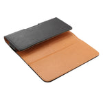 Custodia pelle marsupio 5,7" nera per smartphone
