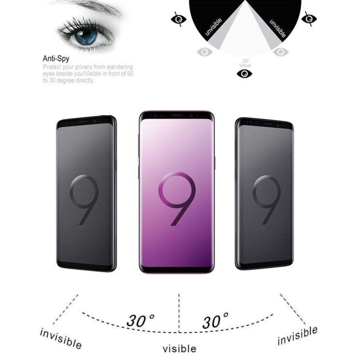 Pellicola vetro temperato 9H privacy per Samsung Galaxy S9+